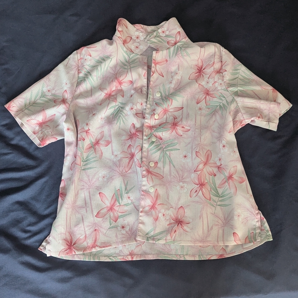 pink hawaiian blossom shirt